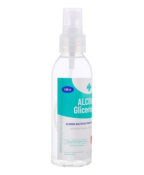 ALCOHOL GLICERINADO ASEPTIC FRASCO X 120 ML