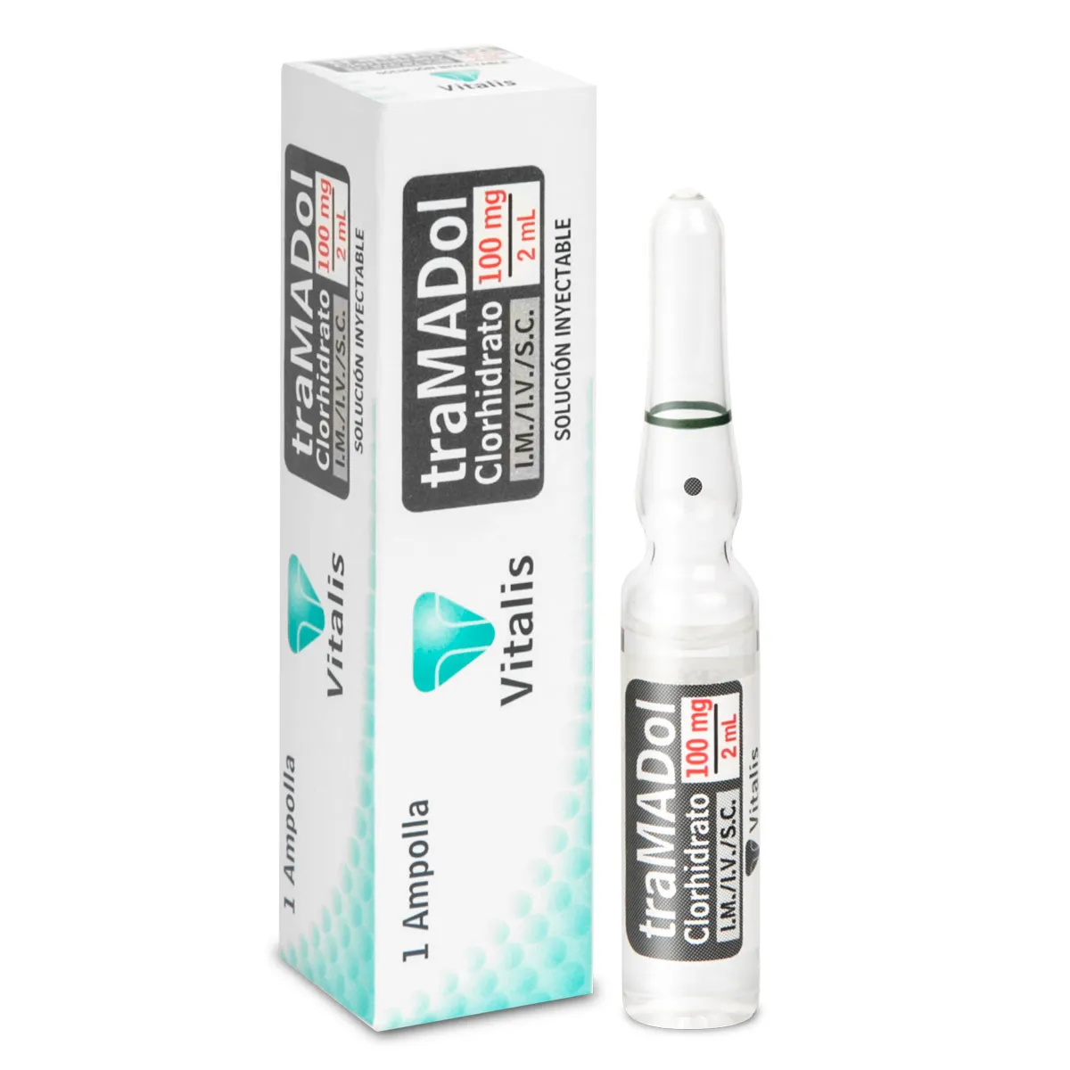 TRAMADOL CLORHIDRATO 100 MG/2 ML CAJA X 1 AMPOLLA (VITALIS)