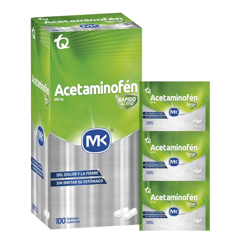 ACETAMINOFEN 500 MG CAJA X 100 TABLETAS (MK)