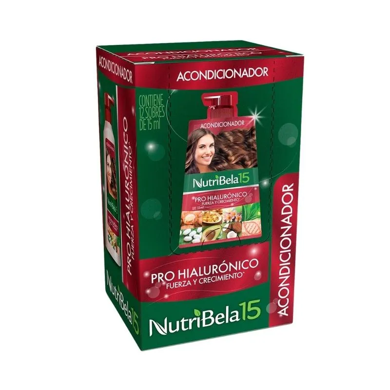 ACONDICIONADOR NUTRIBELA PRO HIALURONICO CAJA X 12 SOBRES X 18ML