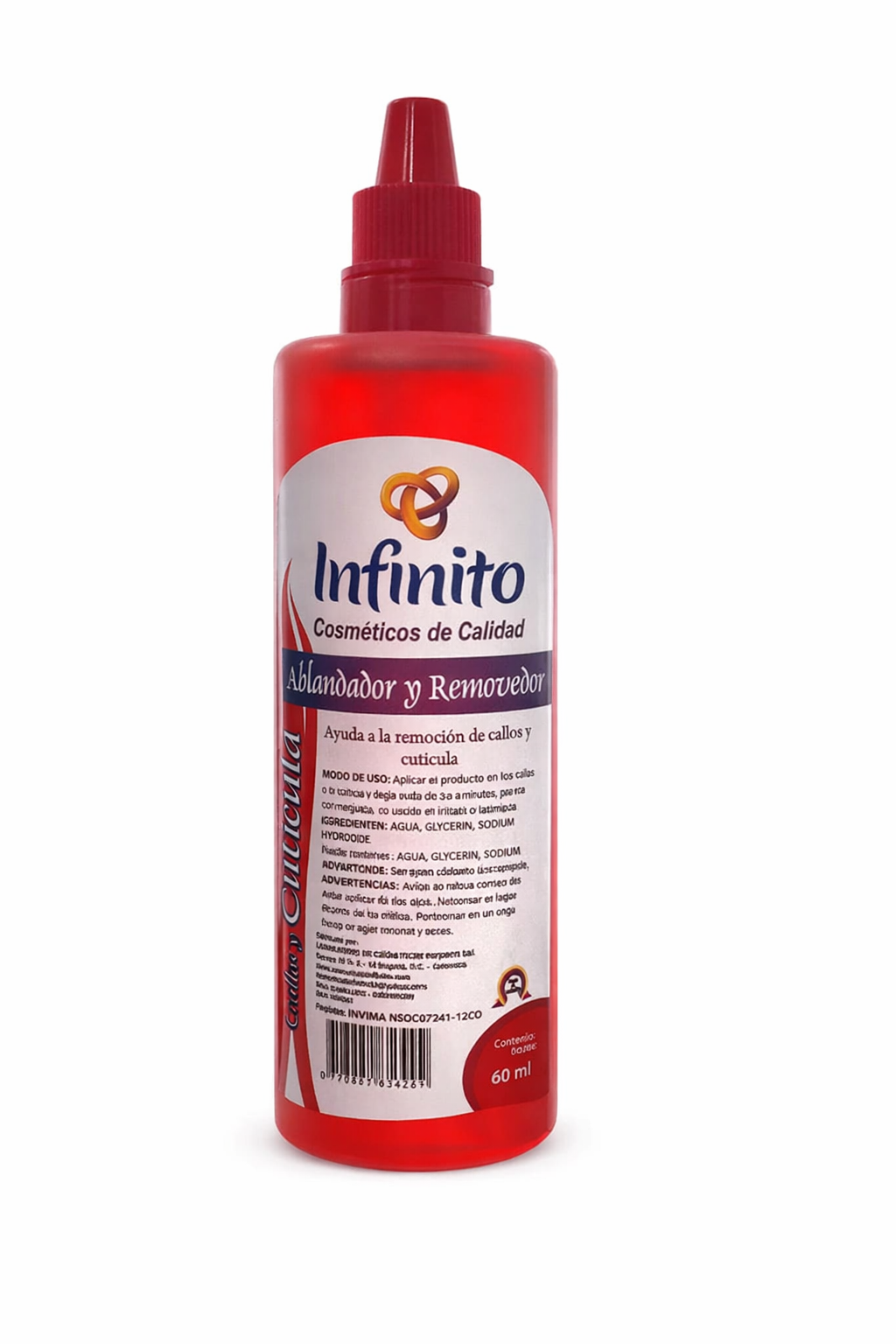 ABLANDADOR Y REMOVEDOR DE CALLOS Y CUTICULA FRASCO X 80 ML