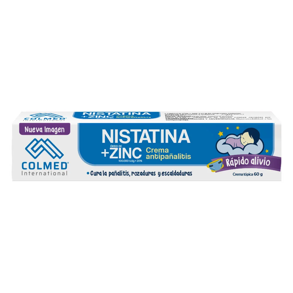 NISTATINA + ZINC CREMA ANTIPAÑALITIS TUBO X 60 GR