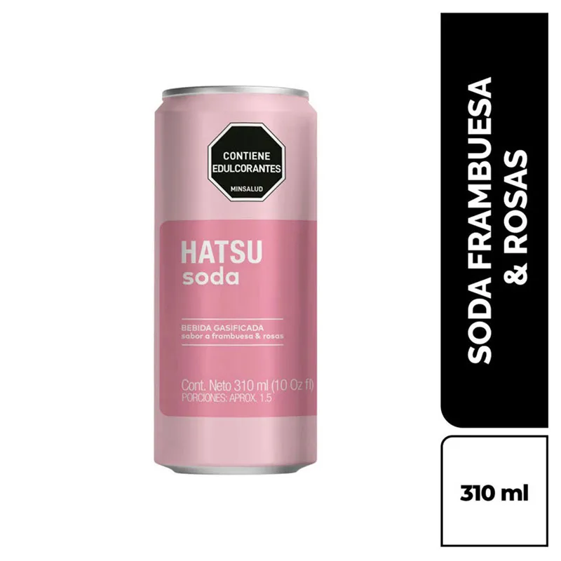SODA HATSU SABOR FRAMBUESA LATA X 310 ML