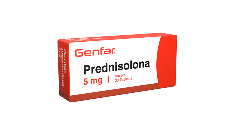 PREDNISOLONA 5MG CAJA X 30 TABLETAS (GENFAR)