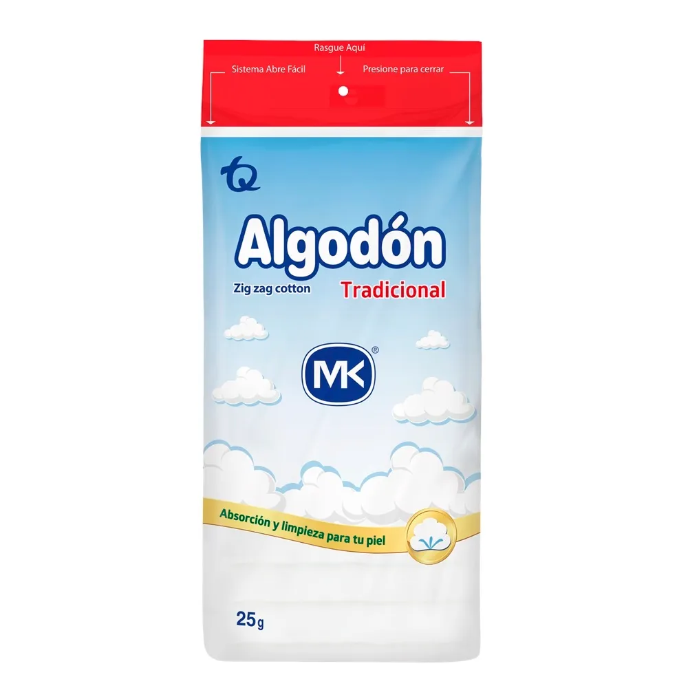 ALGODON ZIG ZAG BOLSA X 25 GR (MK)
