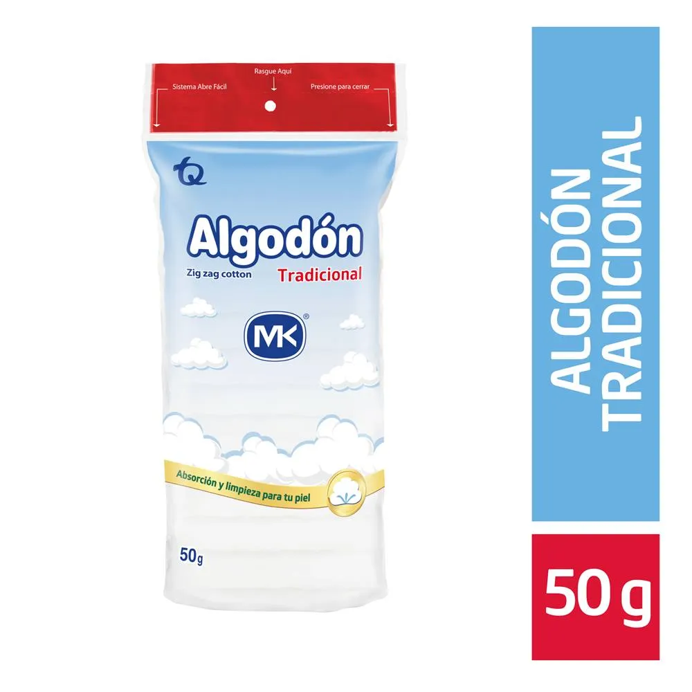 ALGODON ZIG ZAG BOLSA X 50 GR (MK)