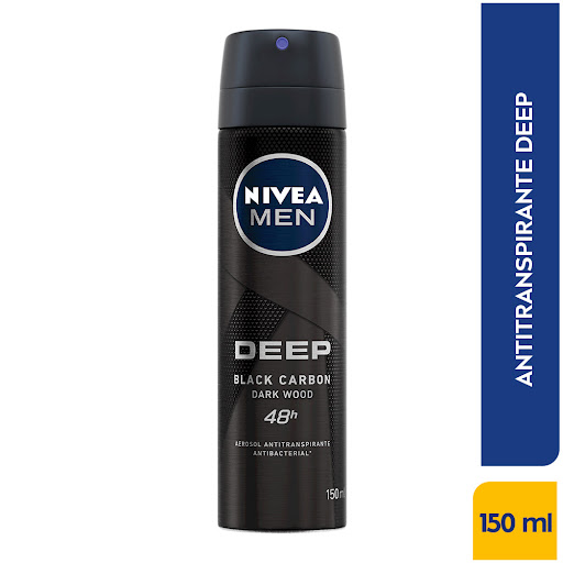 DESODORANTE AEROSOL NIVEA MEN DEEP BLACK CARBON X 150 ML