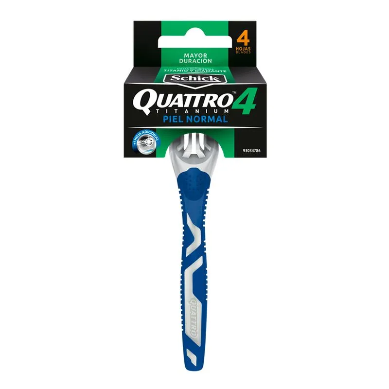 PRESTOBARBA SCHICK QUATTRO 4 HOJAS TITANIUM