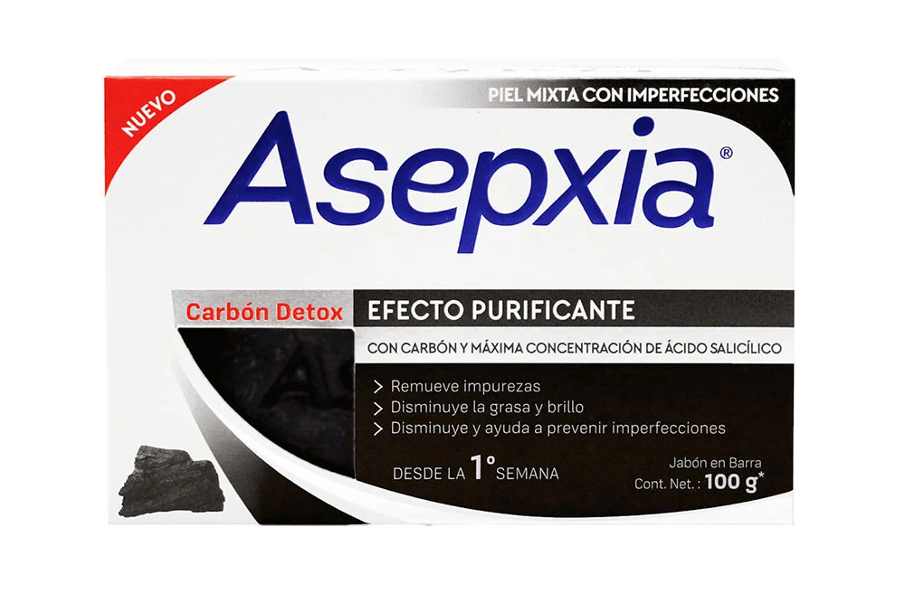 JABON ASEPXIA CARBON BARRA X 100 GR