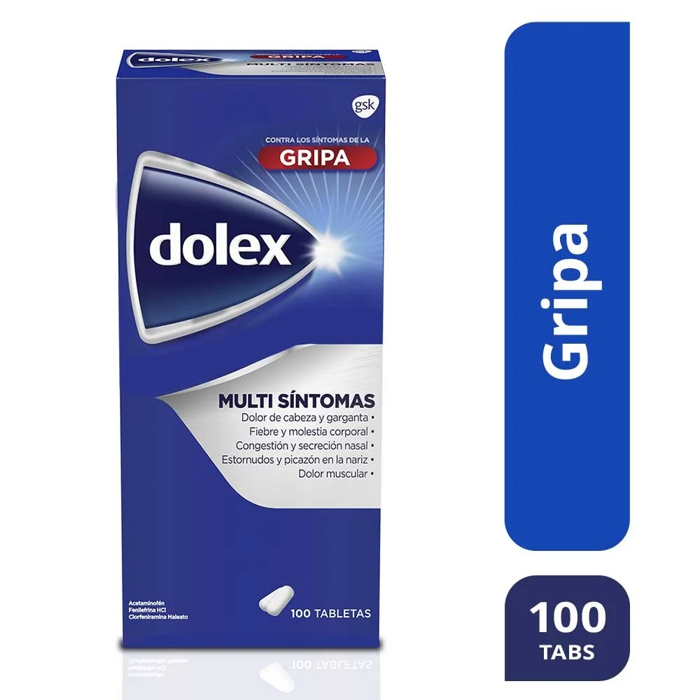 DOLEX GRIPA MULTISINTOMAS CAJA X 100 TAB (HALEON)