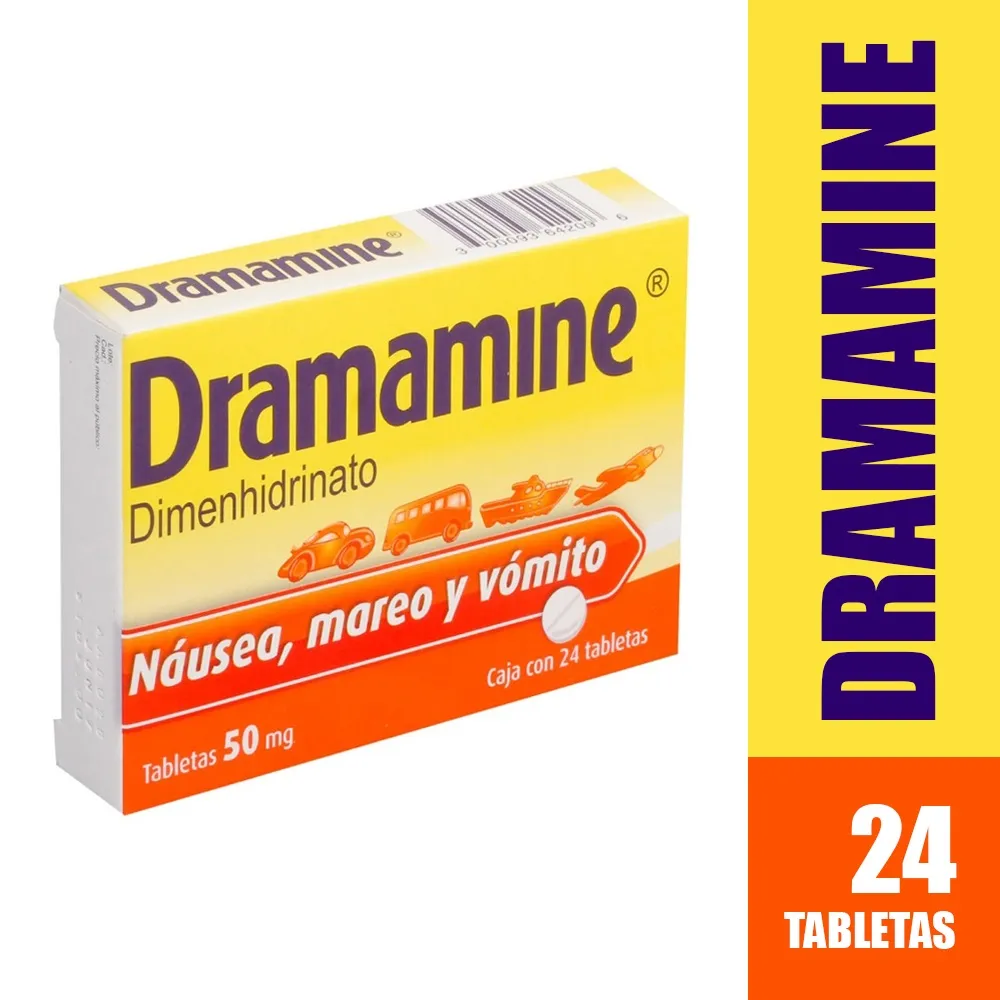 DRAMAMINE 50 MG CAJA X 24 TABLETAS