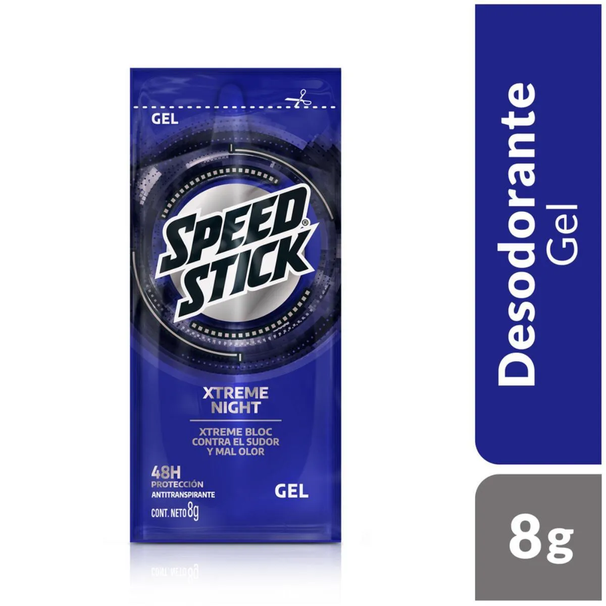 DESODORANTE SPEED STICK GEL XTREME NIGHT 48H SOBRE X 8 GR