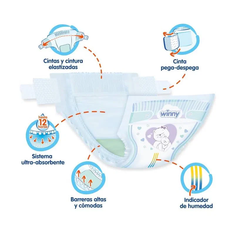 PAÑAL WINNY ULTRATRIM SEC ETAPA 1 PACA X 16 UND
