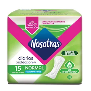 PROTECTORES NOS/DIARIOS NORMAL X 15 VERDES