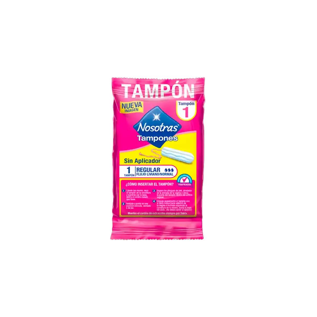 TAMPONES NOSOTRAS SUPER SIN APLICADOR BOLSA X UND