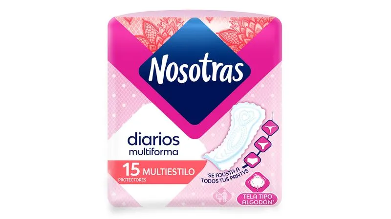 PROTECTORES NOSOTRAS DIARIOS MULTIFORMA / MULTIESTILO X 15 UND