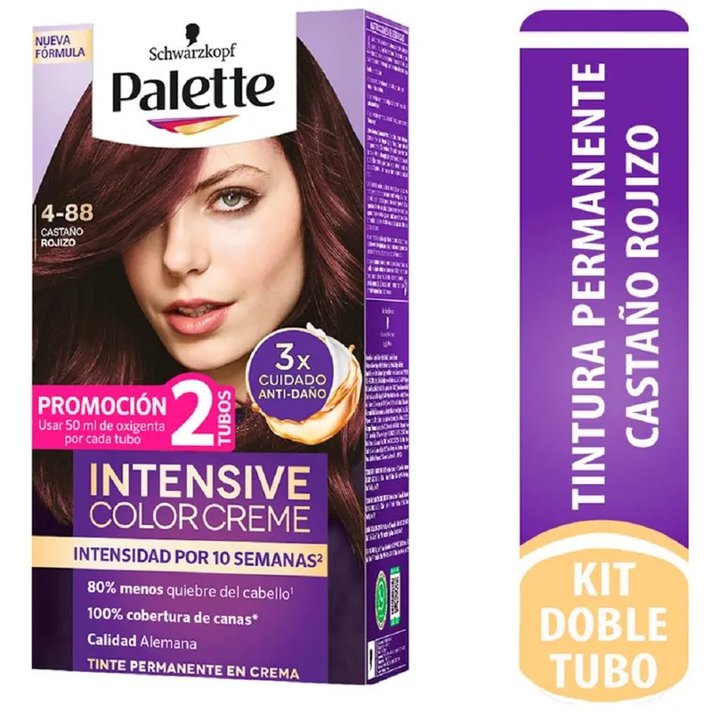 TINTE PALETTE COLOR CASTAÑO ROJIZO 4-88