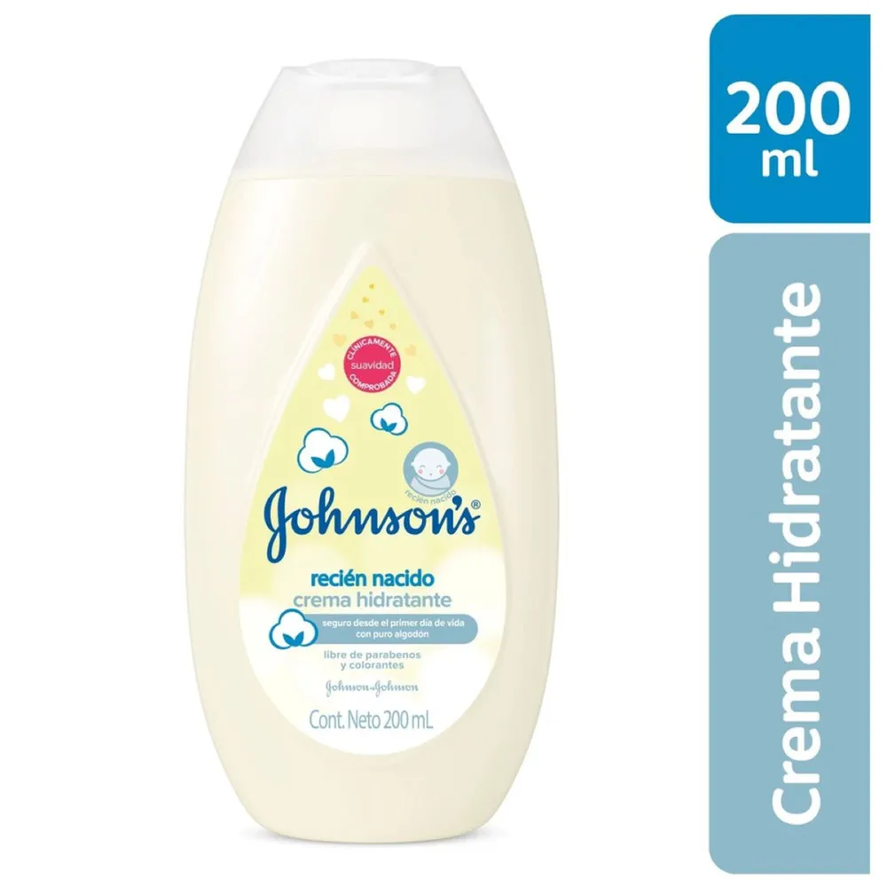CREMA HIDRATANTE JOHNSONS RECIEN NACIDO FRASCO X 200 ML