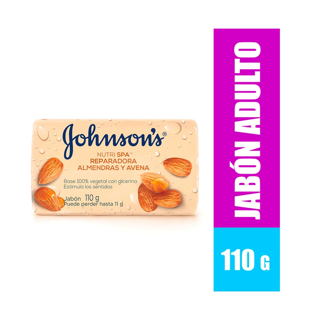 JABON JOHNSONS NUTRI SPA REPARADORA ALMENDRAS Y AVENA BARRA X 110 GR