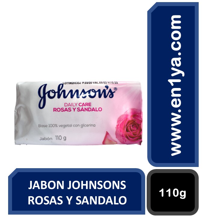 JABON JOHNSONS ROSAS Y SANDALO BARRA X 110 GR