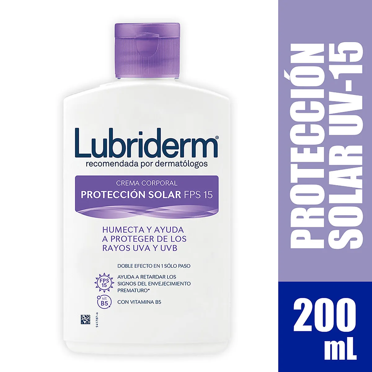 CREMA LUBRIDERM PROTECCION SOLAR FPS 15 FRASCO X 200 ML