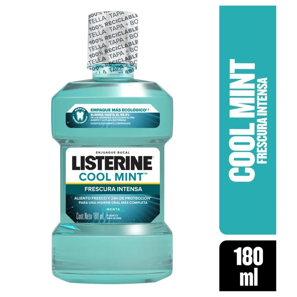 LISTERINE COOL MINT FRESCURA INTENSA FRASCO X 180 ML