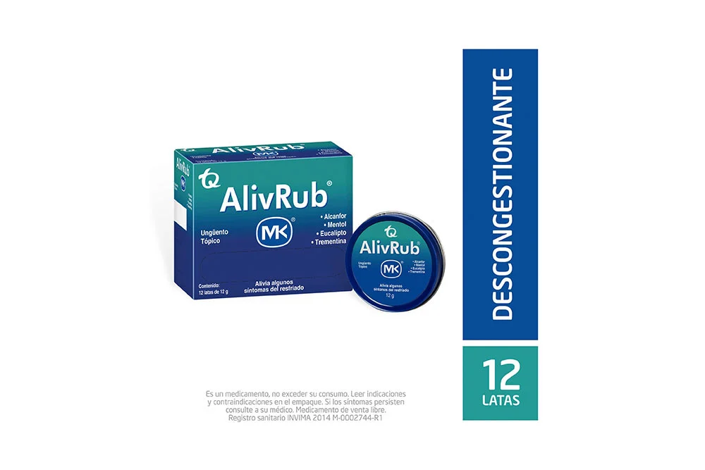 ALIVRUB UNGUENTO LATA 12 GR CAJA X 12 UND (MK)