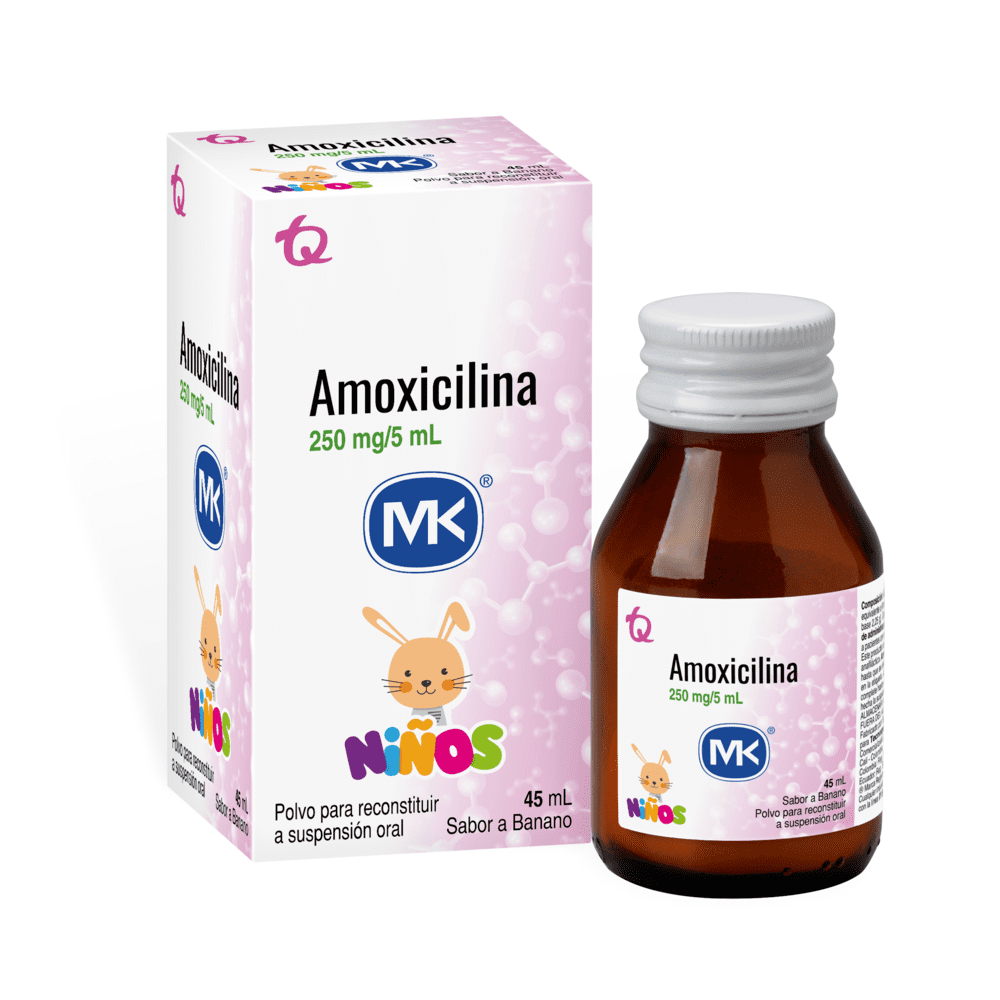 AMOXICILINA SUSPENSION 250 MG / 5ML FRASCO X 45 ML (MK)