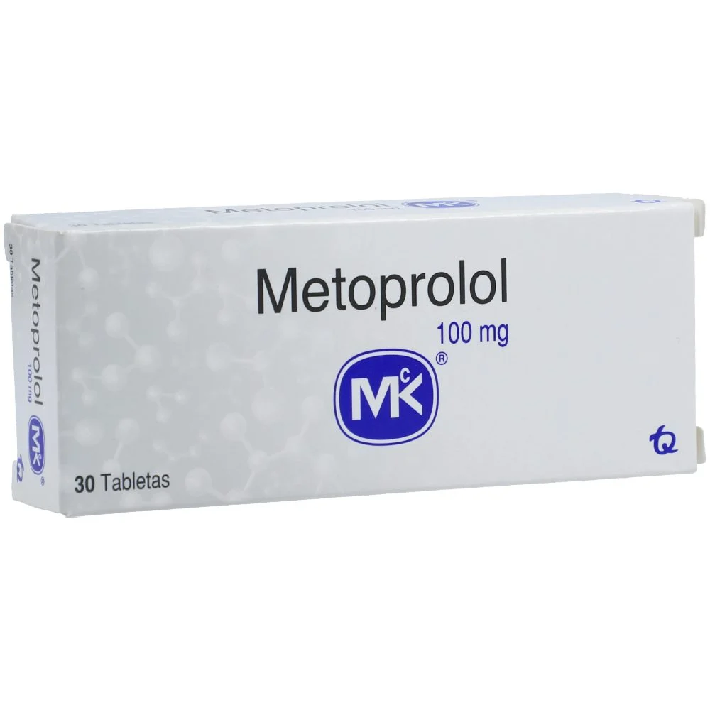 METOPROLOL 100 MG CAJA X 30 TABLETAS (MK)
