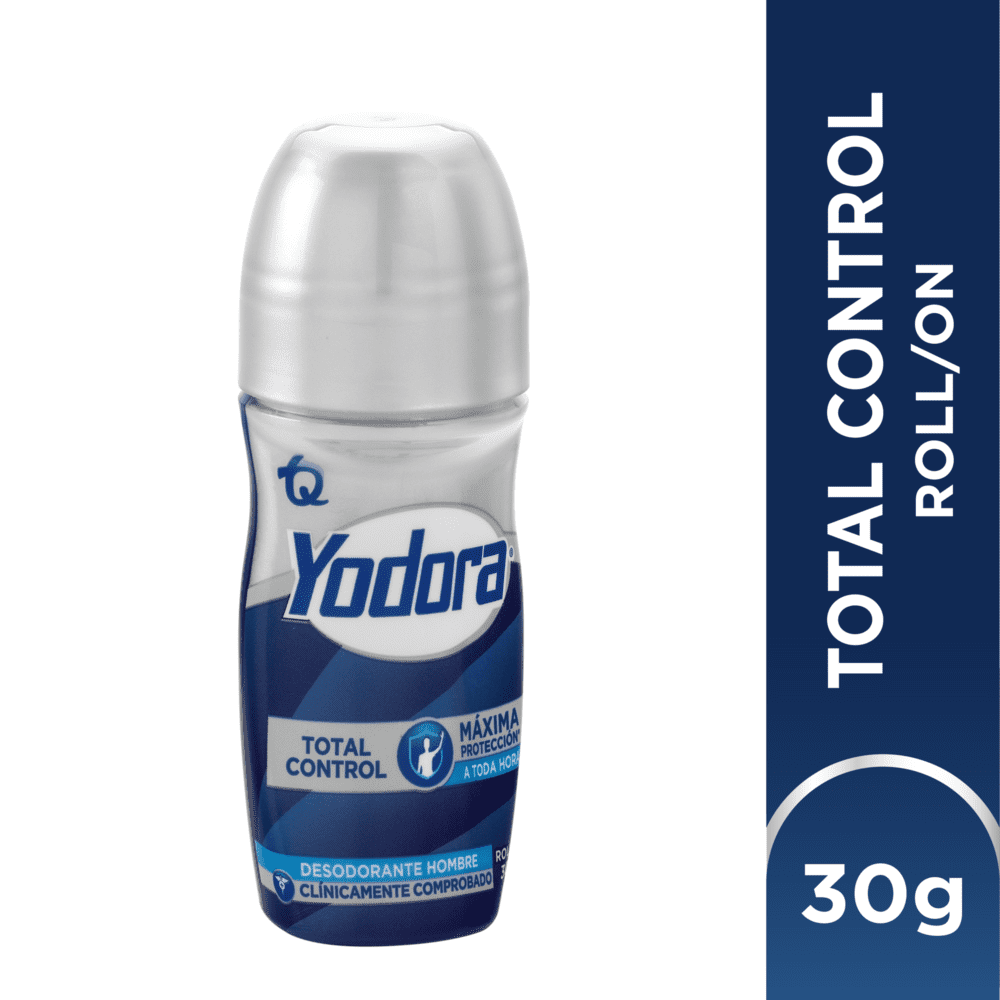 DESODORANTE YODORA MINI ROLLON ON TOTAL CONTROL HOMBRE FRASCO X 30 GR