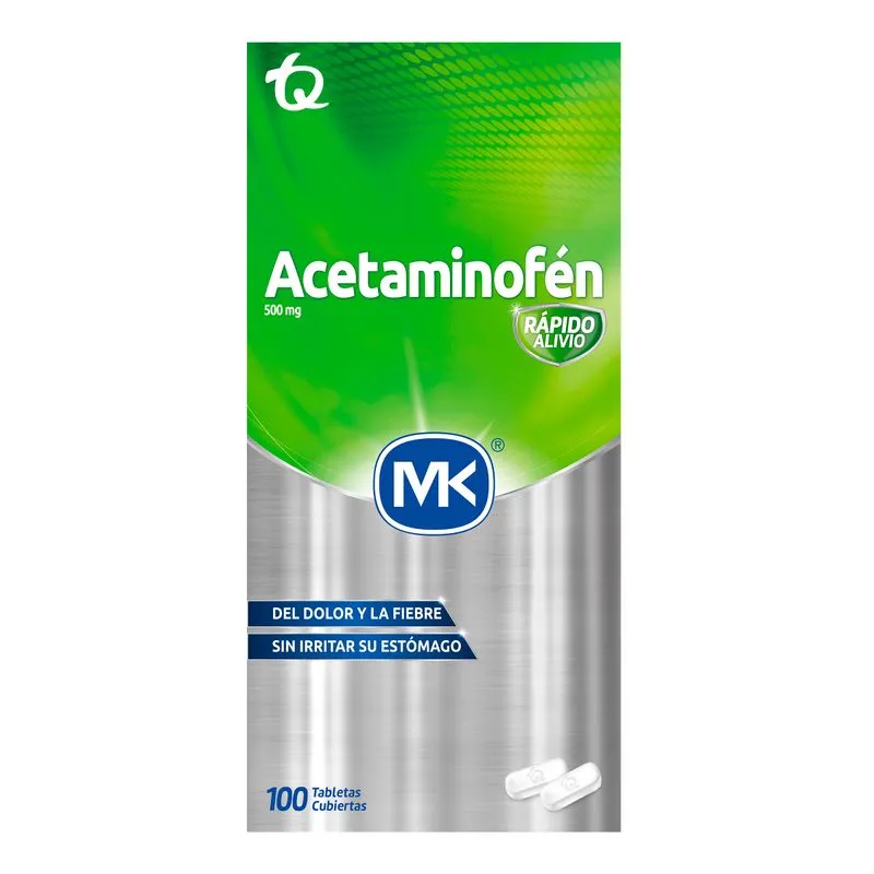 ACETAMINOFEN 500 MG CAJA X 100 TABLETAS (MK)