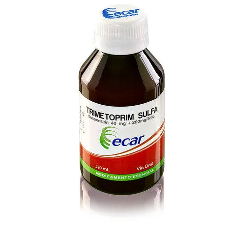TRIMETOPRIM SULFA SUSPENSION 40 MG + 200 MG/5ML FRASCO X 120 ML (ECAR)