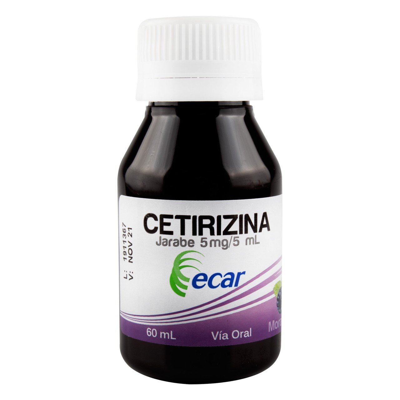 CETIRIZINA JARABE 5MG/5ML FRASCO X 60 ML (ECAR)