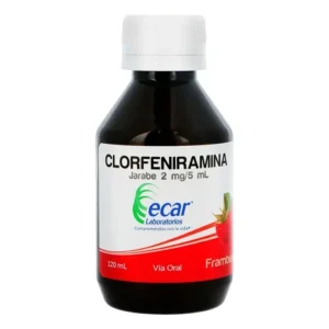 CLORFENIRAMINA JARABE 2 MG/5 ML FRASCO X 120 ML (ECAR)