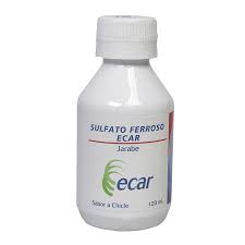 SULFATO FERROSO SUSPENSION FRASCO X 120 ML (ECAR)
