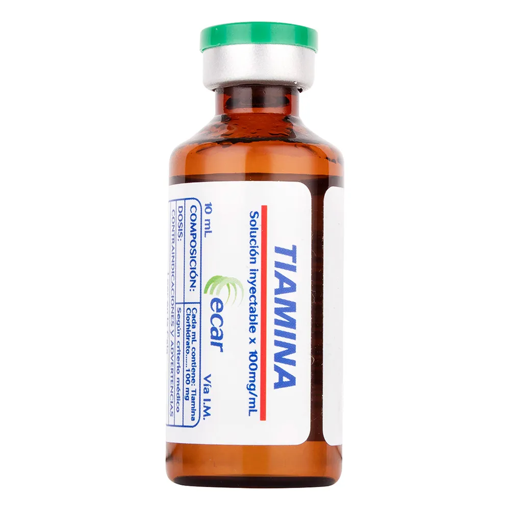 TIAMINA SOLUCION INYECTABLE AMPOLLA X 10 ML (ECAR)