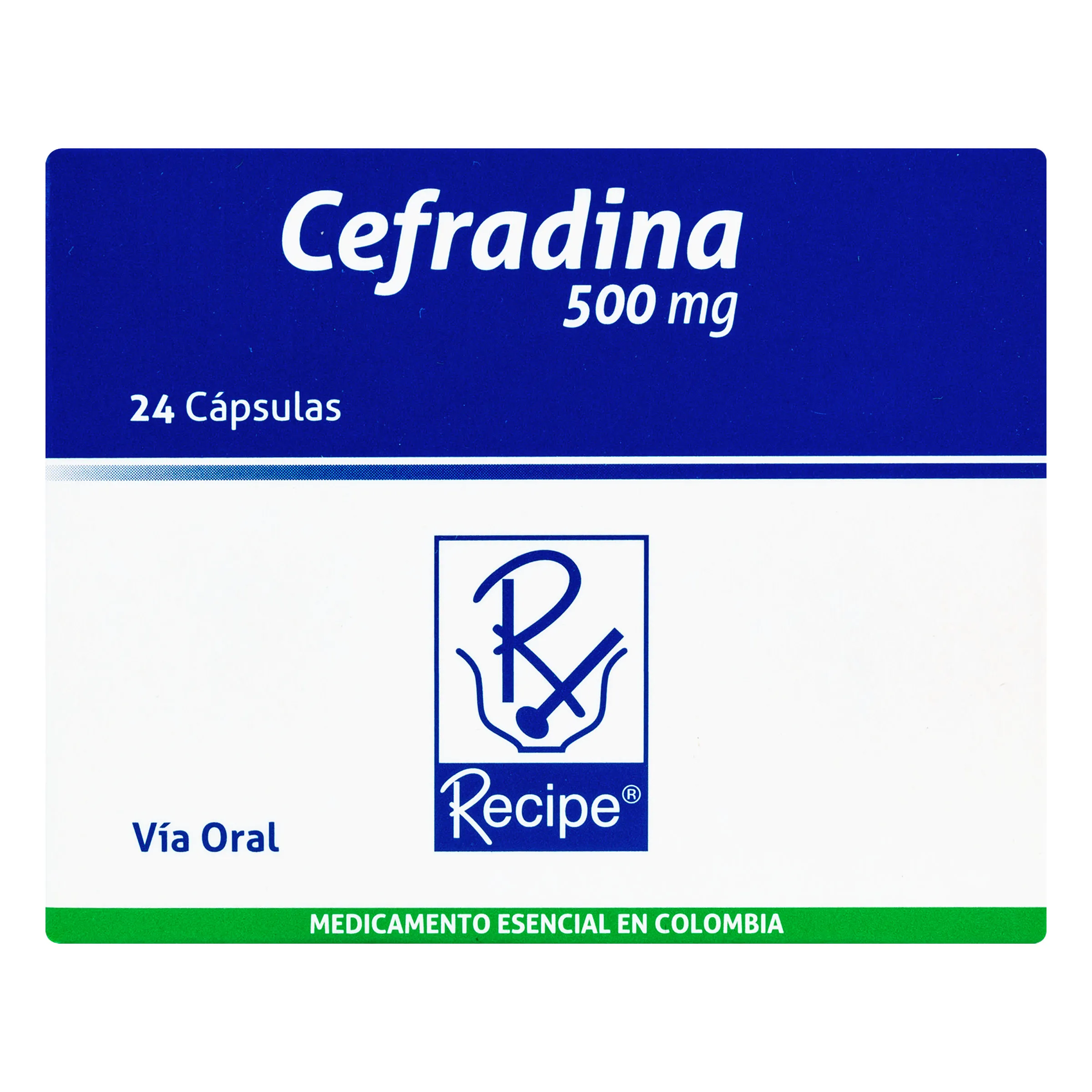 CEFRADINA 500 MG CAJA X 24 CAPSULAS (RECIPE)