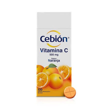 CEBION NARANJA CAJA 100 X TABLETAS MASTICABLES