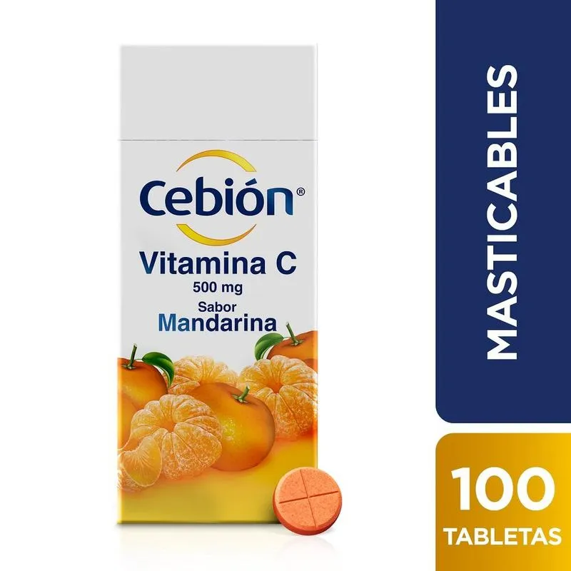 CEBION VITAMINA C NARANJA 500 MG CAJA X 100 TABLETAS
