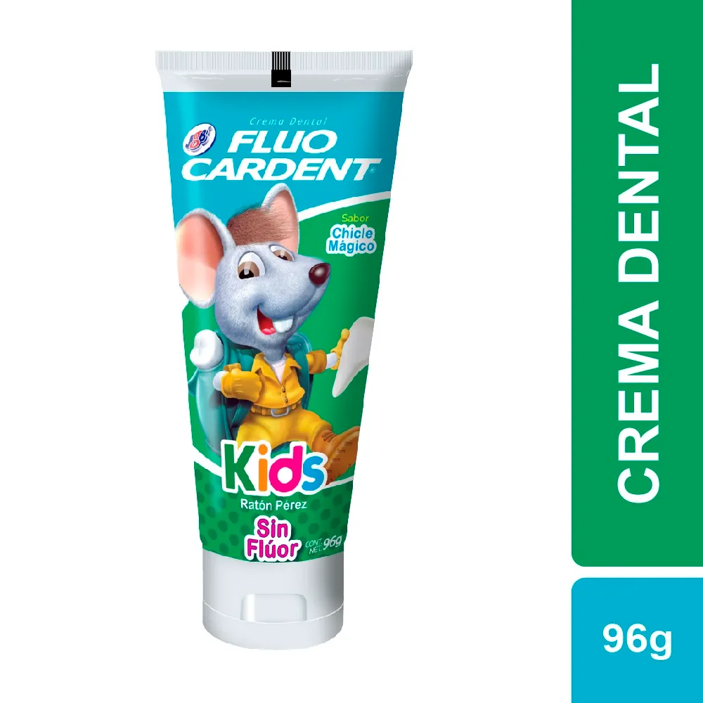 CREMA DENTAL FLUO CARDENT KIDS SIN FLUOR X 96 GR (NIÑO)