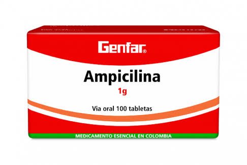 AMPICILINA 1 GR CAJA X 100 TABLETAS (GENFAR)