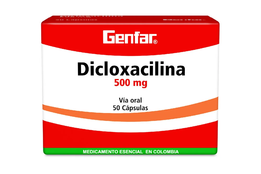 DICLOXACILINA 500MG CAJA X 50 CAPSULAS (GENFAR)