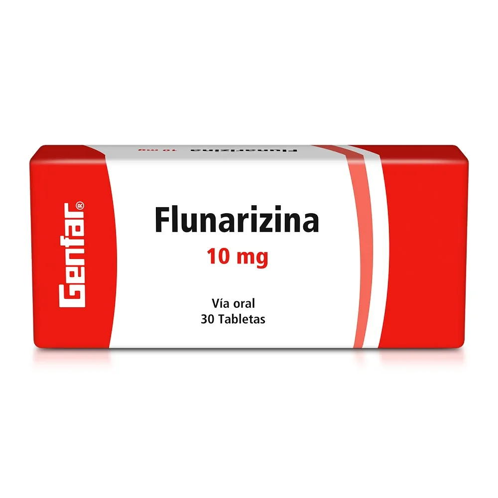 FLUNARIZINA 10 MG CAJA X 30 TABLETAS (GENFAR)