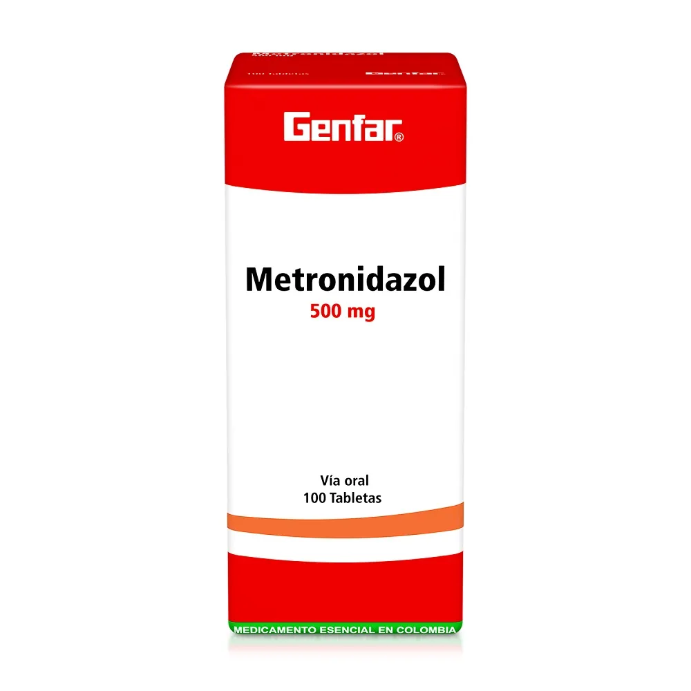 METRONIDAZOL 500 MG CAJA X 100 TABLETAS (GENFAR)