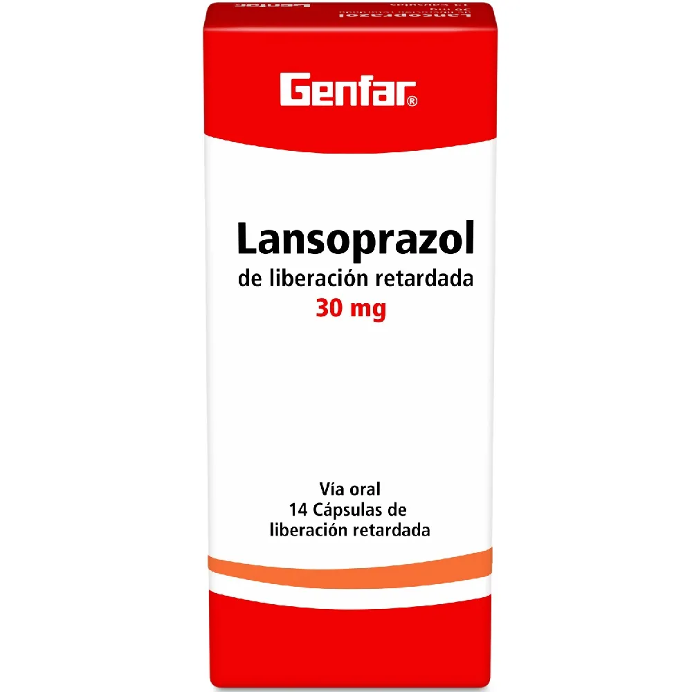 LANSOPRAZOL 30MG CAJA X 14 CAPSULAS (GENFAR)