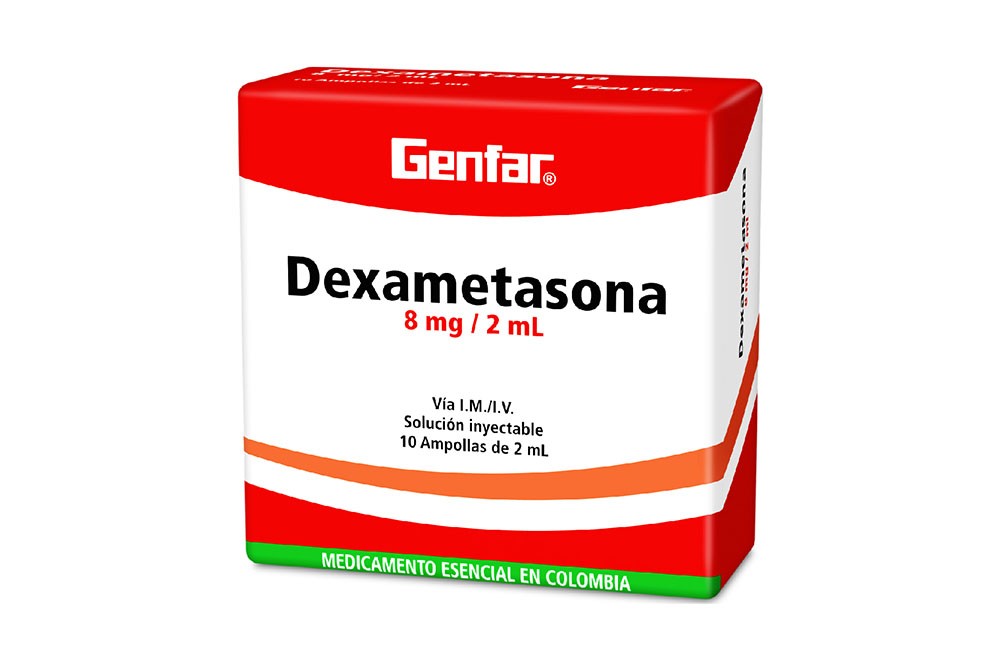 DEXAMETASONA FOSFATO 8 MG /2 ML  SOLUCION INYECTABLE CAJA X 10 AMPOLLAS (GENFAR)
