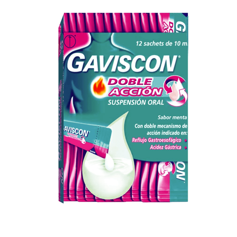 GAVISCON DOBLE ACCION 10 ML CAJA X 12 SOBRES