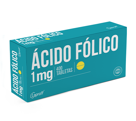 ACIDO FOLICO 1MG CAJA X 400 TABLETAS (LAPROFF)
