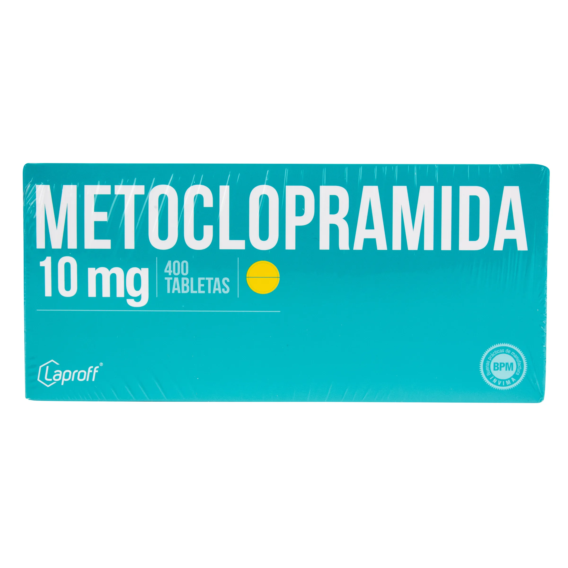 METOCLOPRAMIDA 10 MG CAJA X 400 TABLETAS (LAPROFF)
