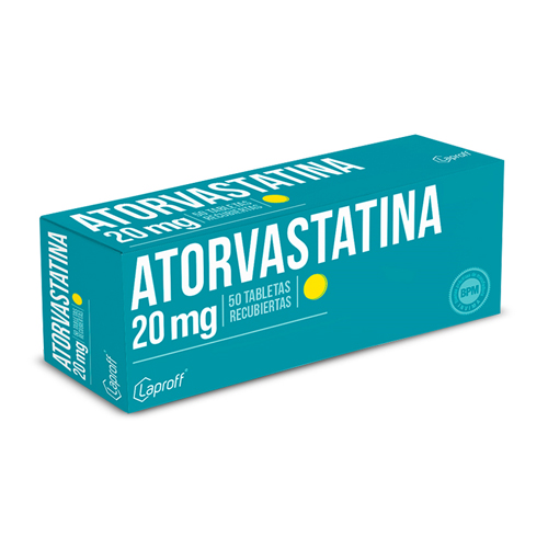 ATORVASTATINA 20 MG CAJA X 50 TABLETAS (LAPROFF)